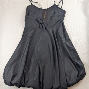 Joy London Black Pleated Backless Midi Sundress Summer